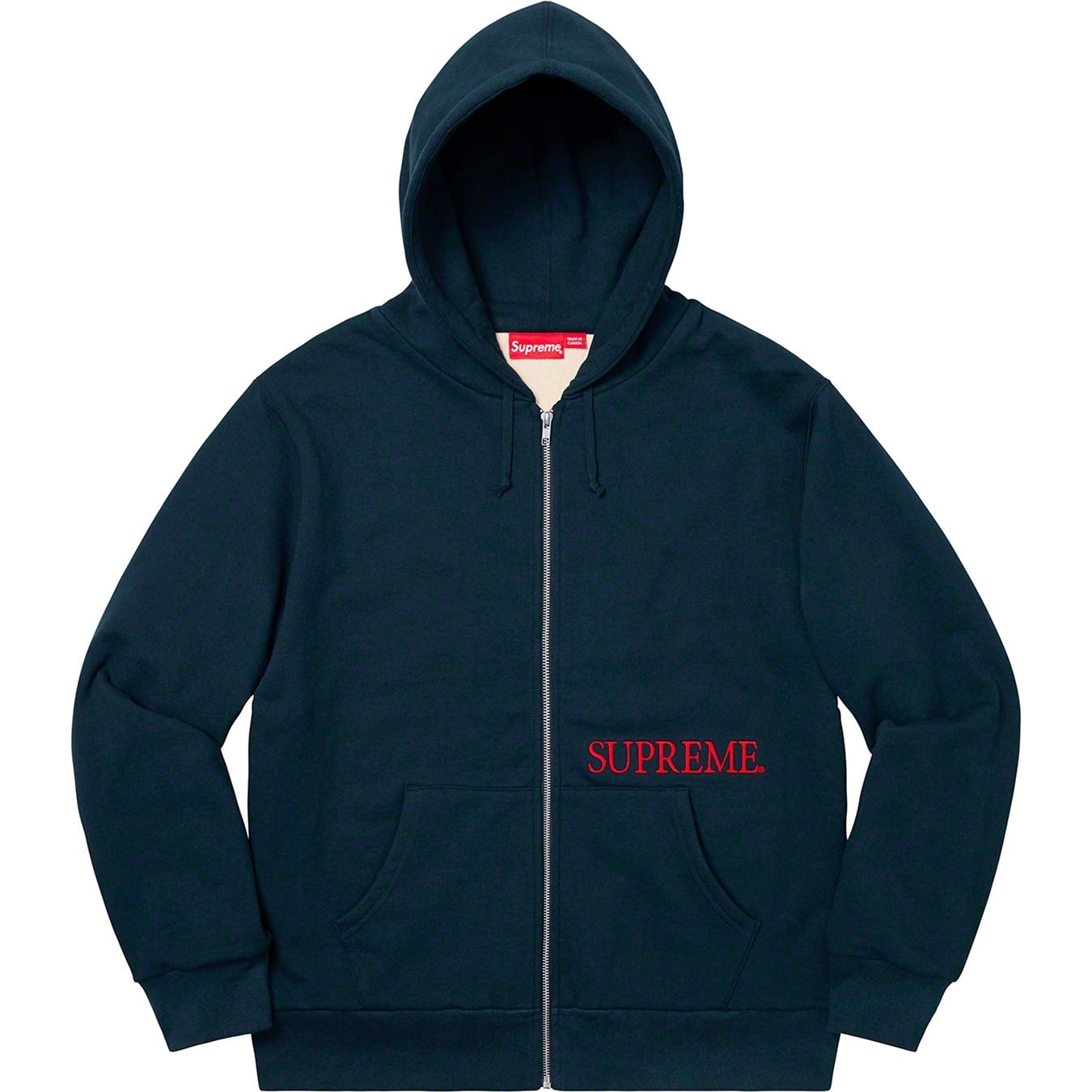 Thermal Zip Up Hooded Sweatshirt view 3
